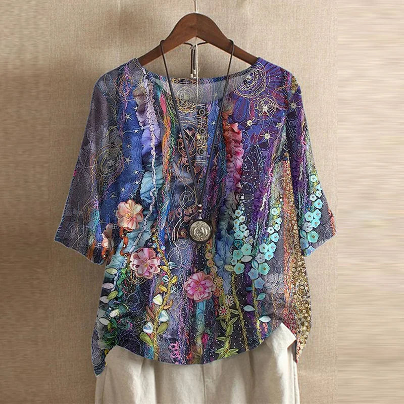 Nora | Women's Vintage Floral Blouse