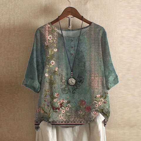 Nora | Women's Vintage Floral Blouse