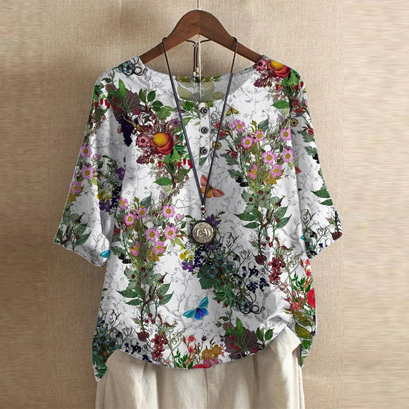 Nora | Women's Vintage Floral Blouse