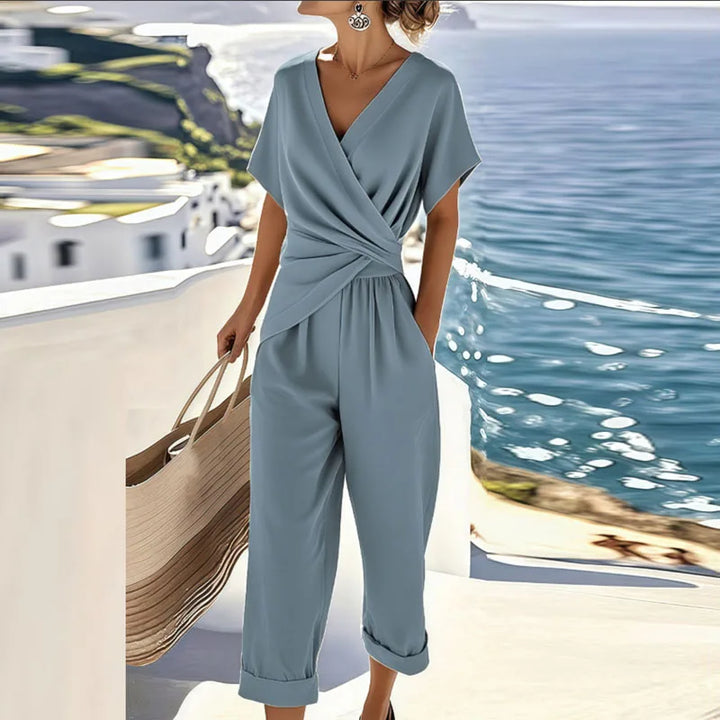 Lenora | Women's Two-Piece Wrap Top Set