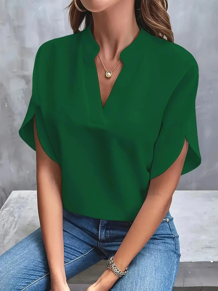 Octavia | Women's V-Neck Tailored Blouse