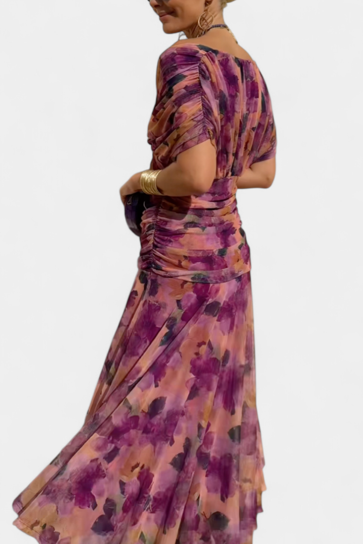Persephone | Off-Shoulder Ruched Evening Dress