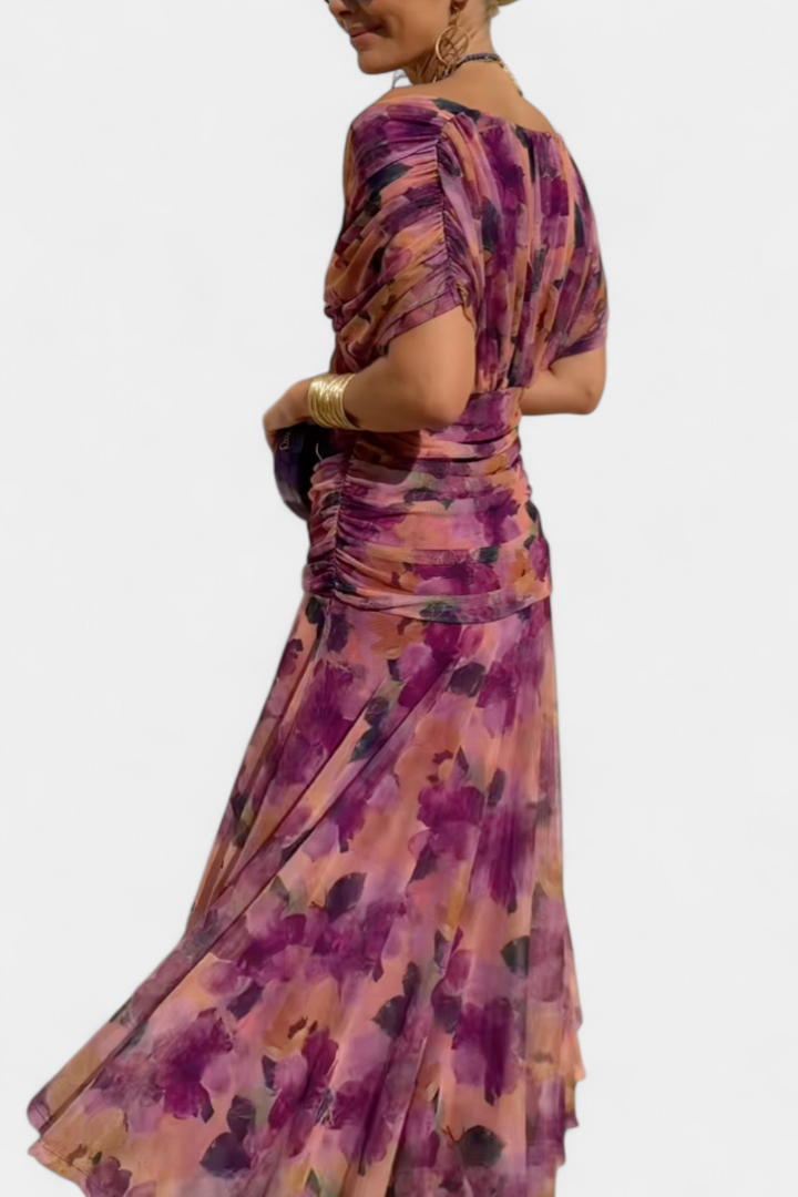 Persephone | Off-Shoulder Ruched Evening Dress