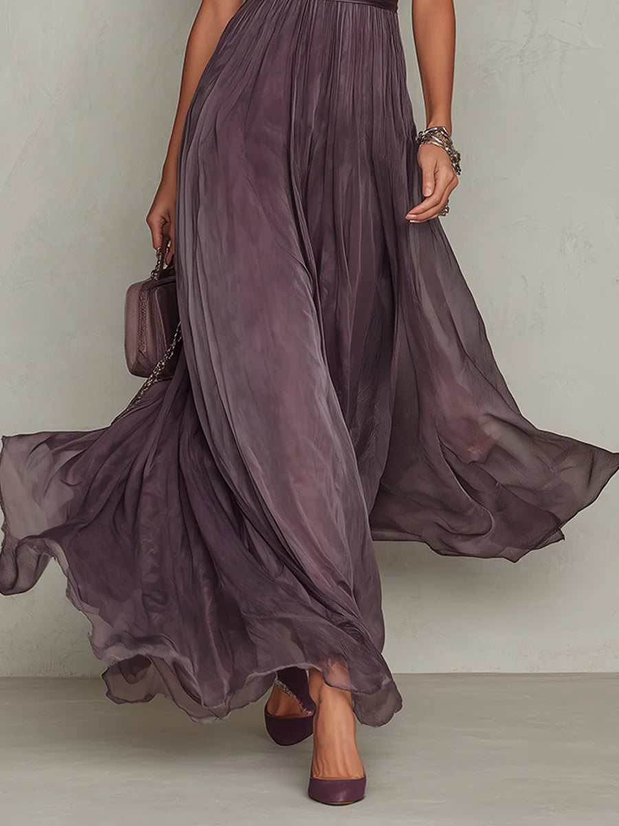 Aurora | Vintage Chiffon Maxi Dress