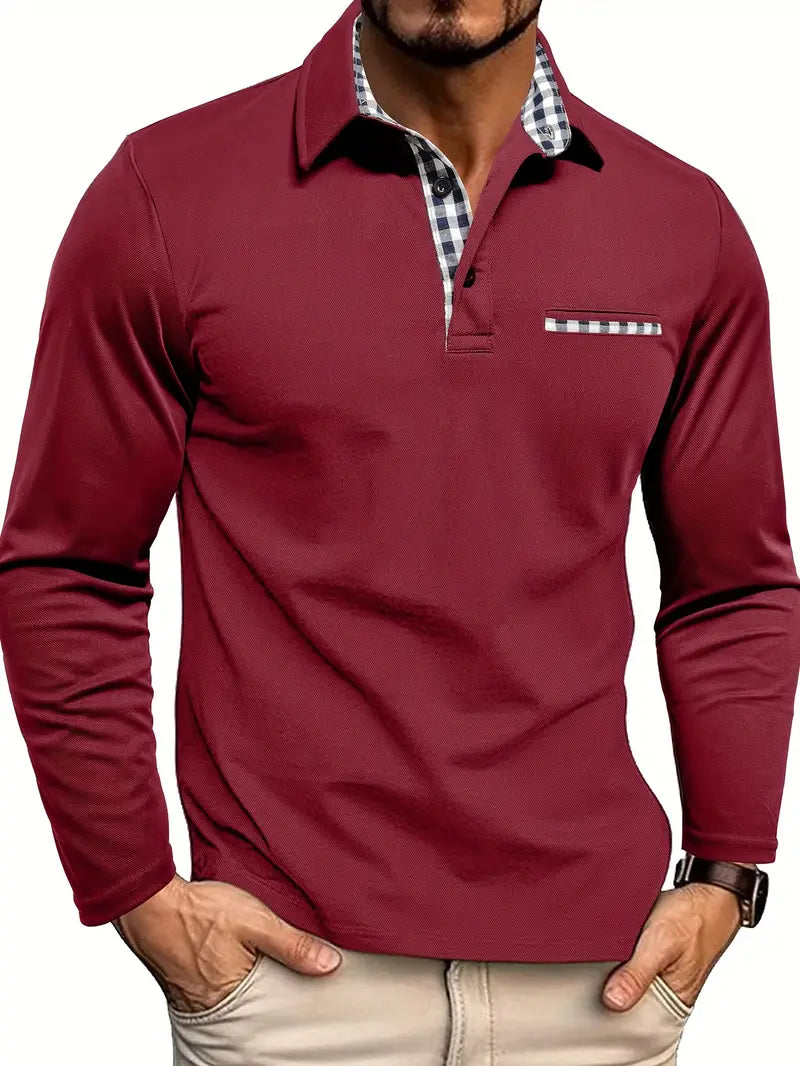 Ethan | Men's Long Sleeve Polo Shirt
