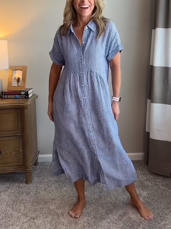 Cassidy | Women's Striped Button-Up Shirt
