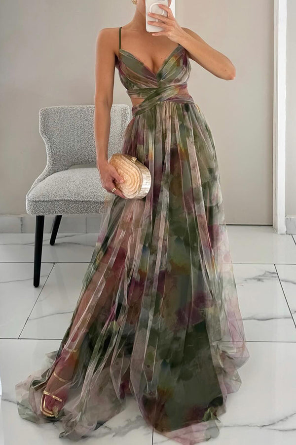 Sabella | Women's Spaghetti Strap Backless Maxi Dress