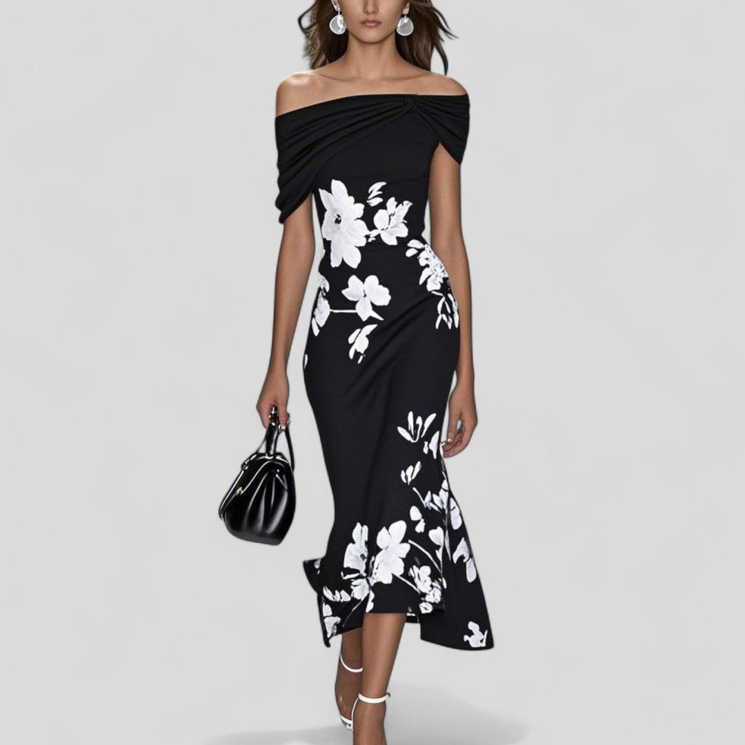Marcella | Women's Statement Print Midi Dress