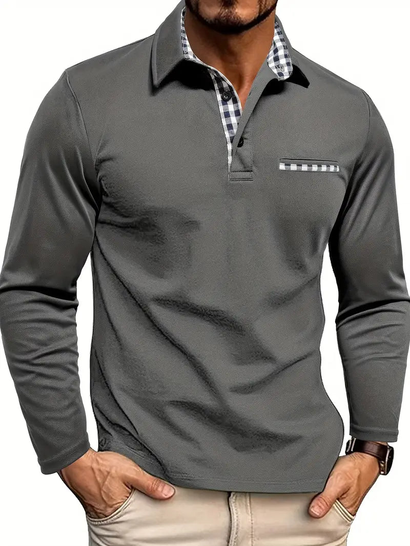 Brandon | Men's Long Sleeve Polo Shirt