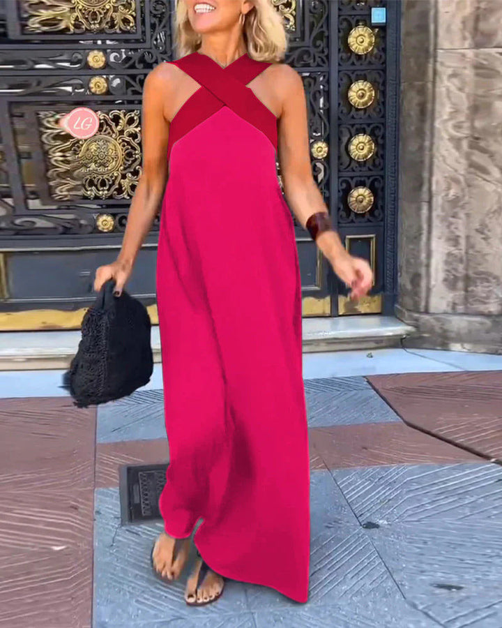 Evelyn | Crossover Maxi Dress
