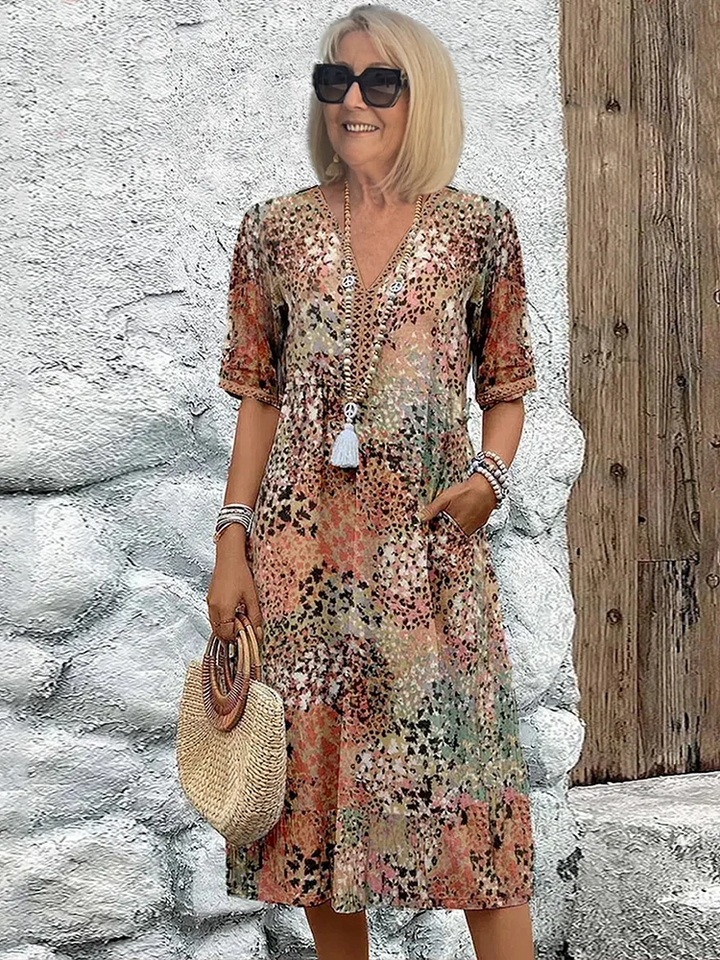 Delphine | Women's Printed Midi Dress