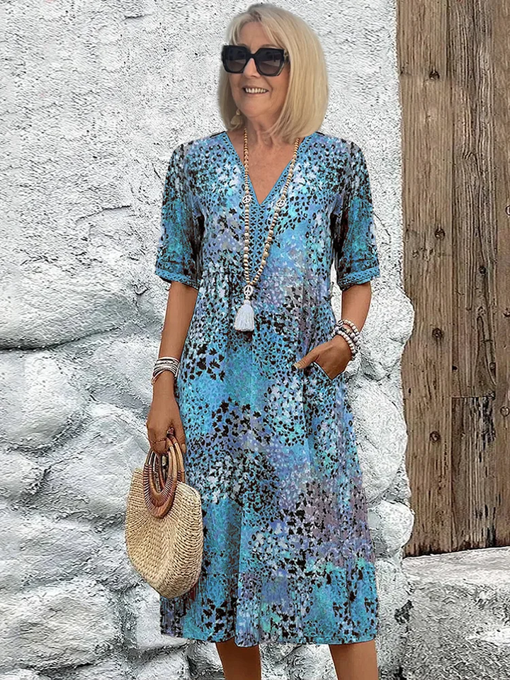 Delphine | Women's Printed Midi Dress