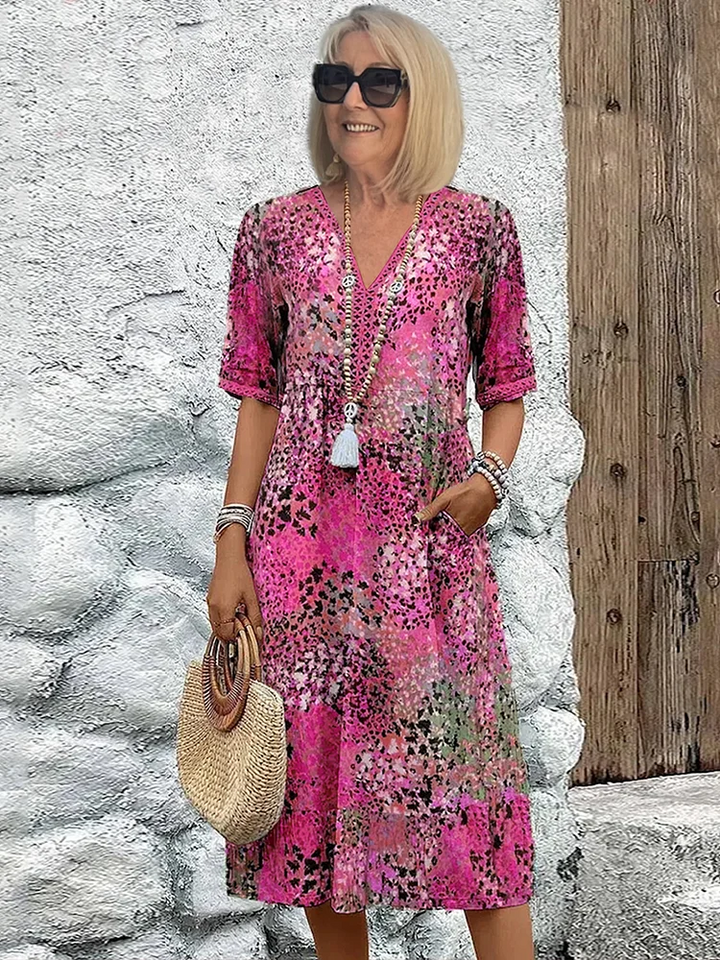Delphine | Women's Printed Midi Dress