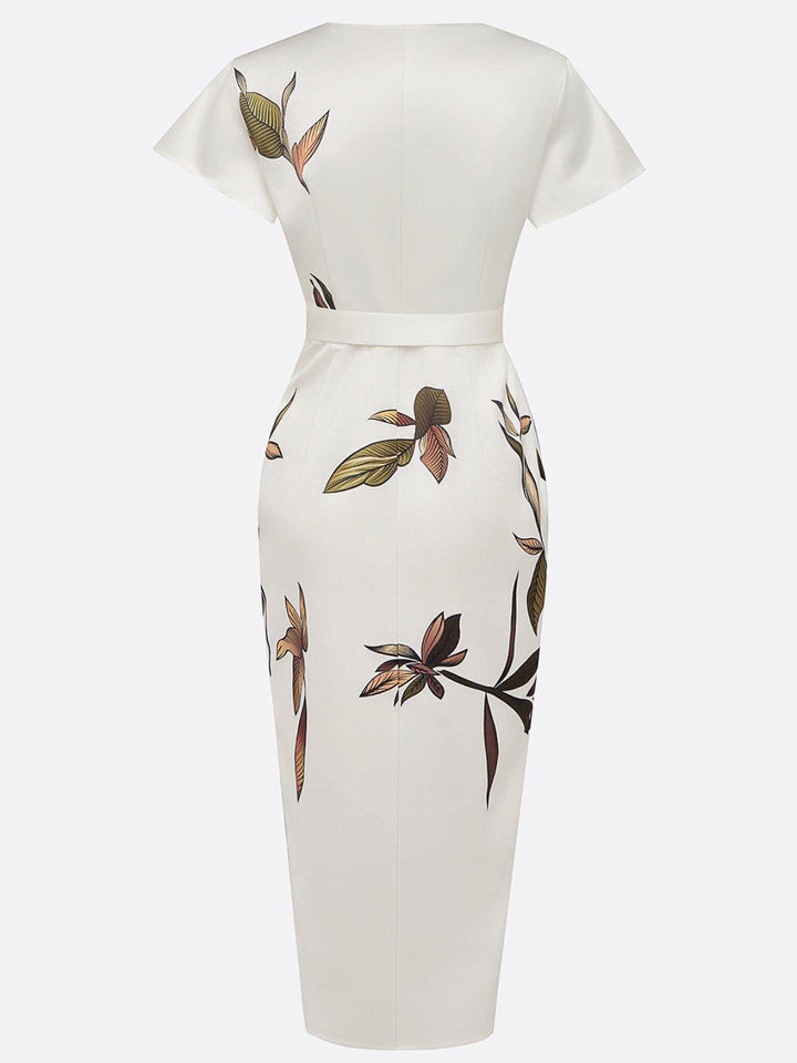 Eleanor | Floral Wrap Midi Dress