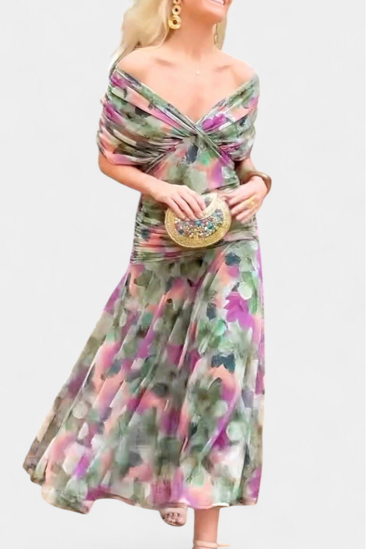 Persephone | Off-Shoulder Ruched Evening Dress