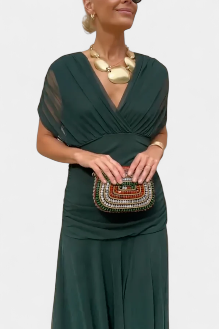 Persephone | Off-Shoulder Ruched Evening Dress