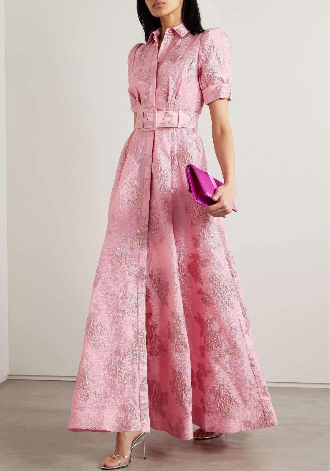 Evangeline | Floral Puff Sleeve Maxi Dress