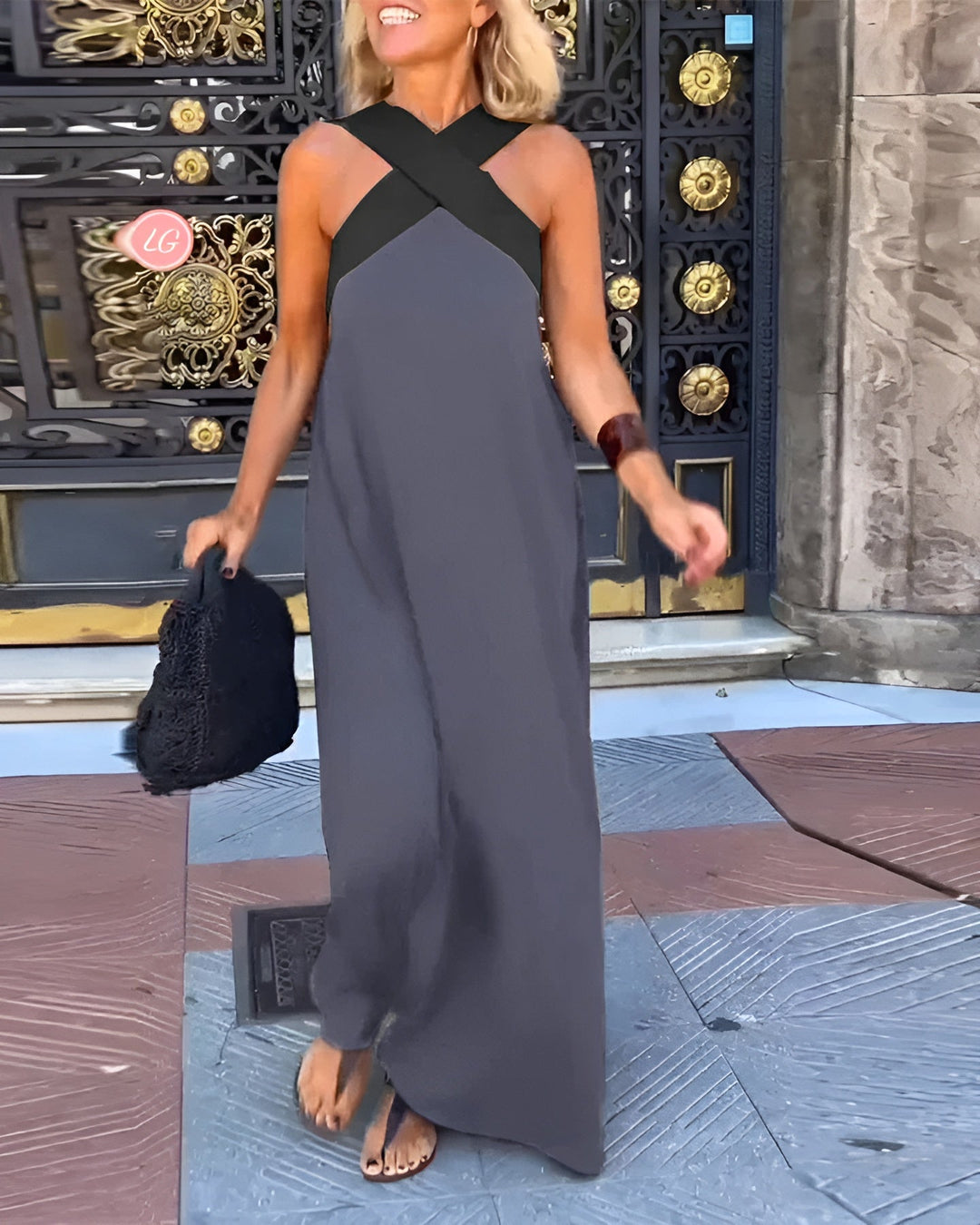 Evelyn | Crossover Maxi Dress