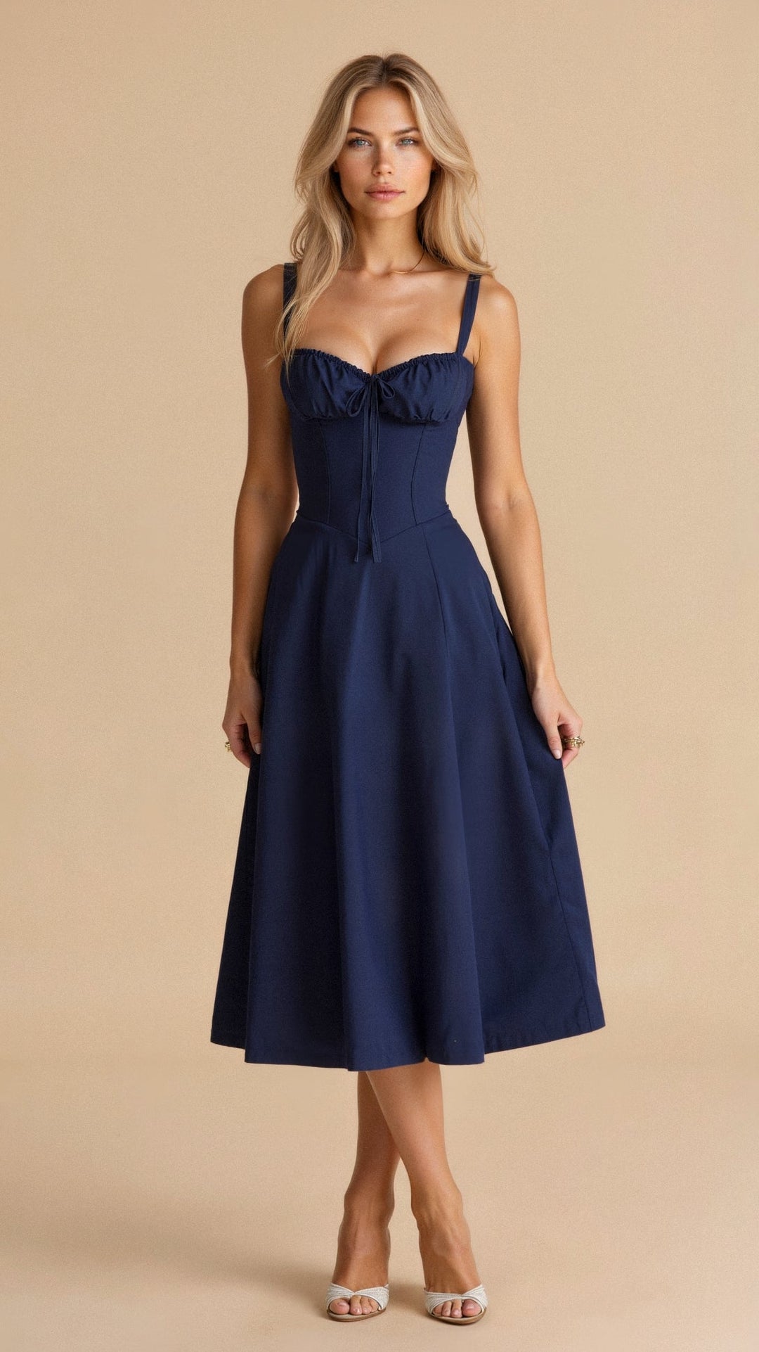 Octavia | Wedding Guest Bustier A-Line Maxi Dress