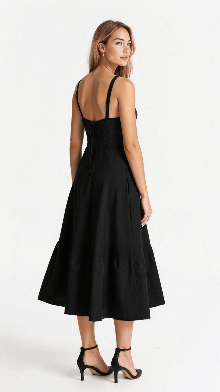 Octavia | Wedding Guest Bustier A-Line Maxi Dress