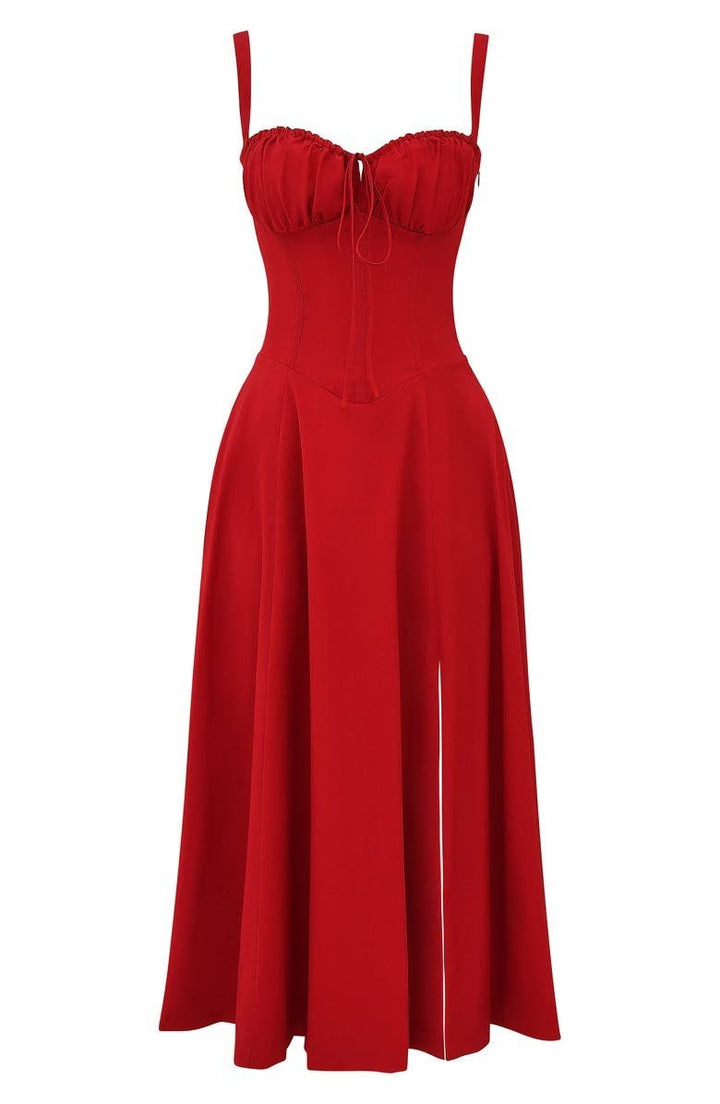 Octavia | Wedding Guest Bustier A-Line Maxi Dress