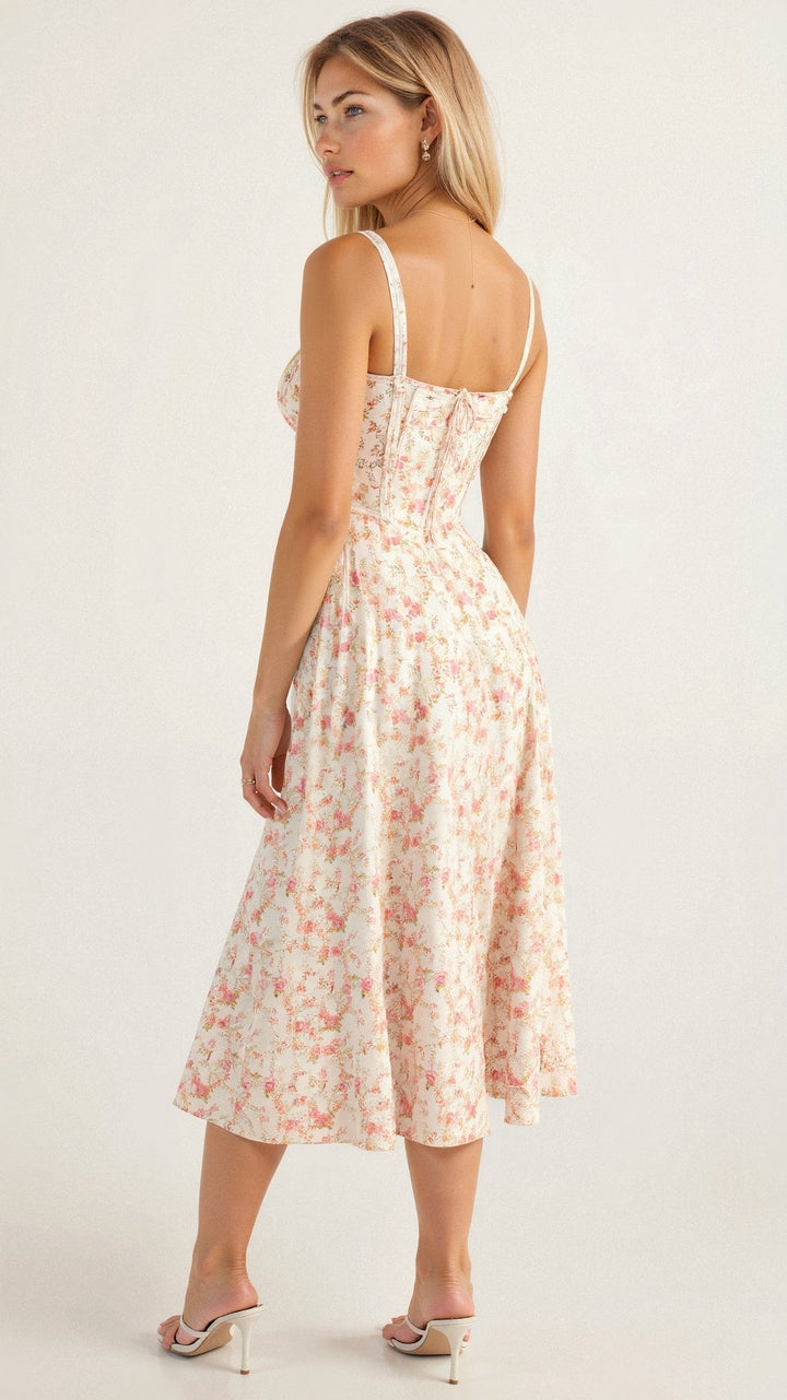 Octavia | Wedding Guest Bustier A-Line Maxi Dress