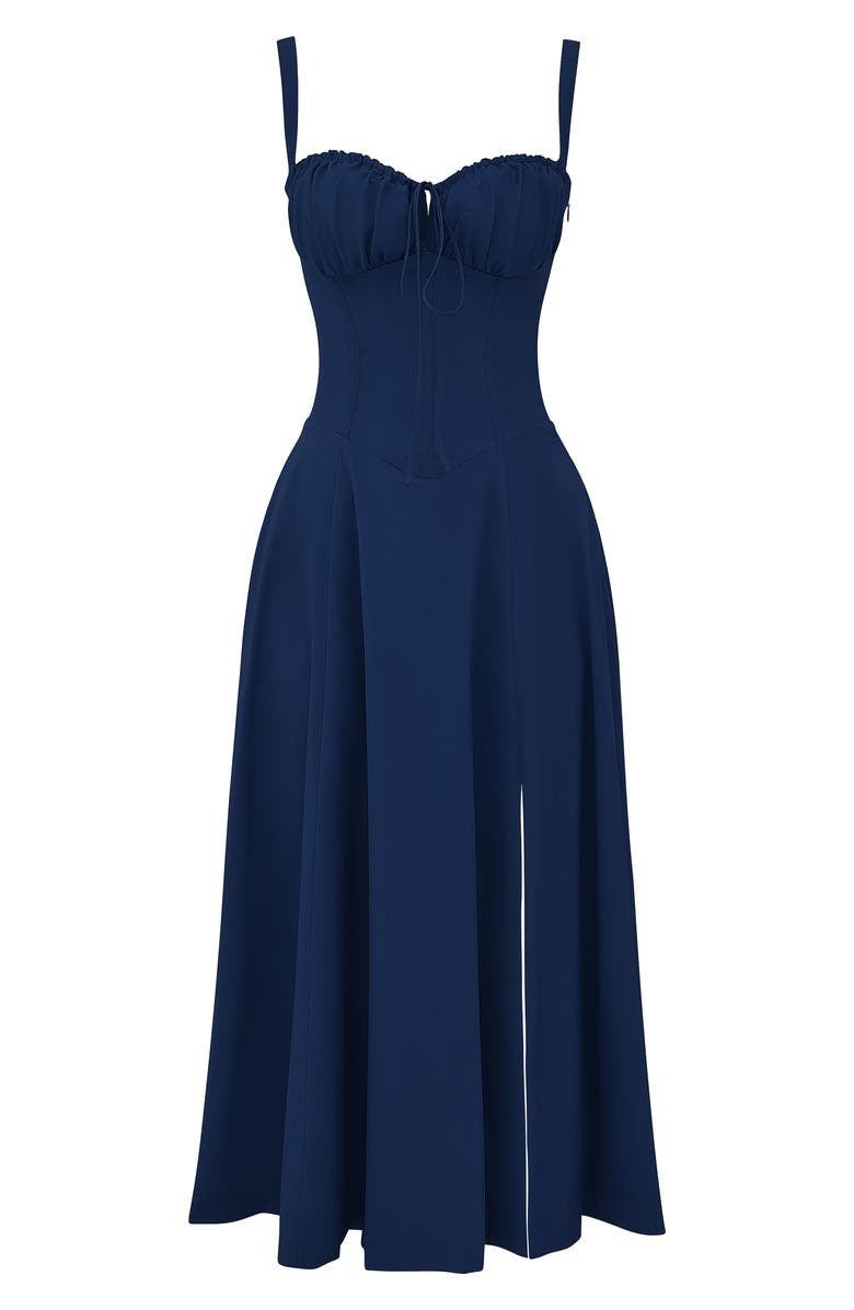 Octavia | Wedding Guest Bustier A-Line Maxi Dress