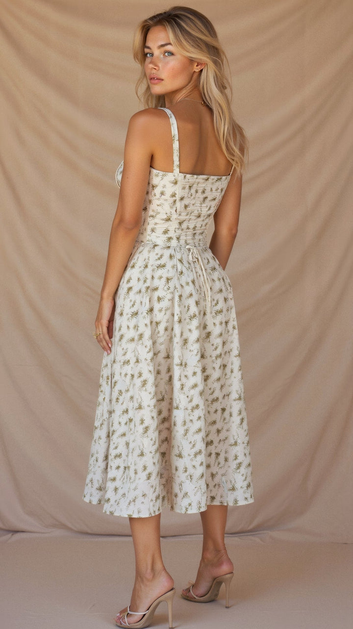 Octavia | Wedding Guest Bustier A-Line Maxi Dress