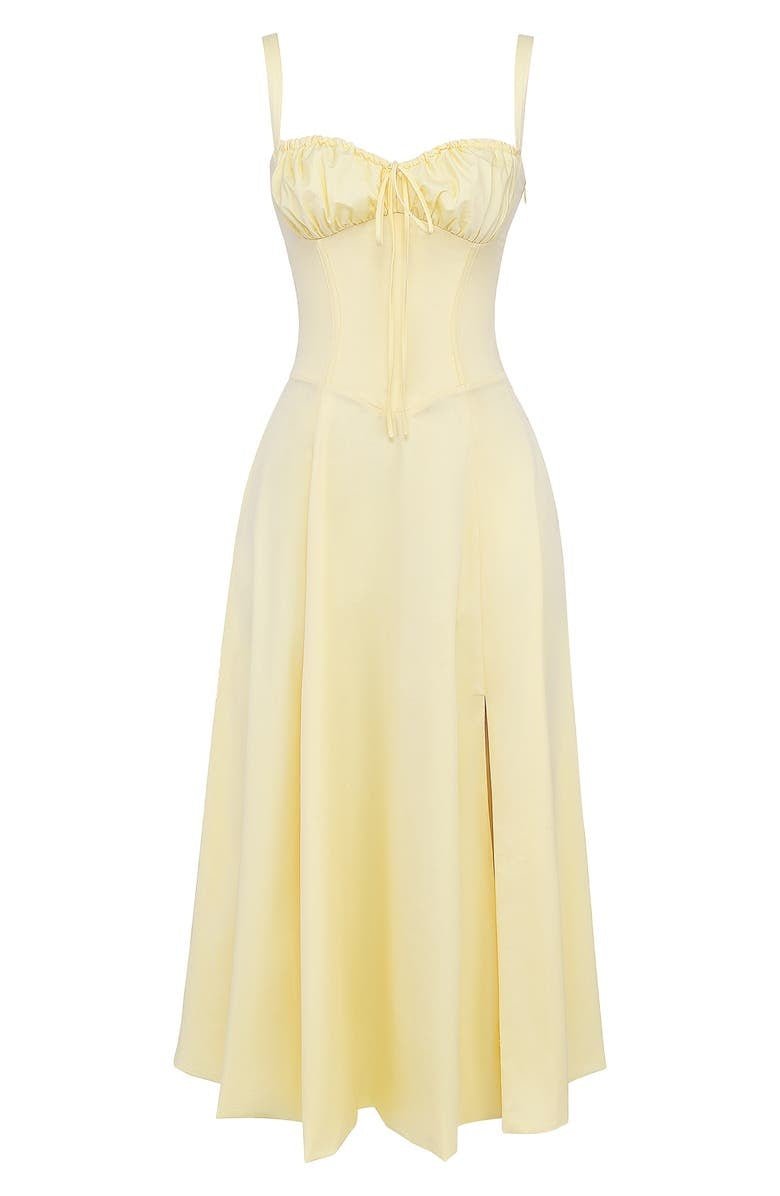 Octavia | Wedding Guest Bustier A-Line Maxi Dress