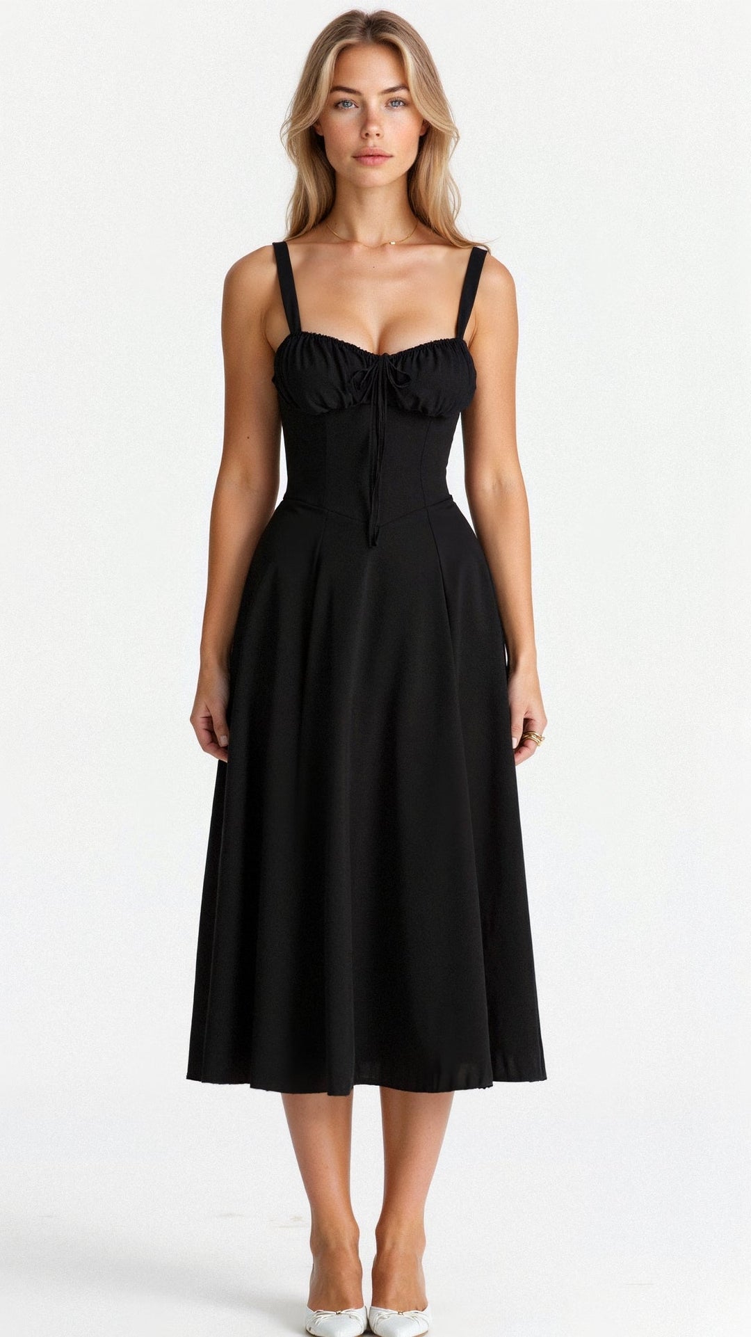 Octavia | Wedding Guest Bustier A-Line Maxi Dress