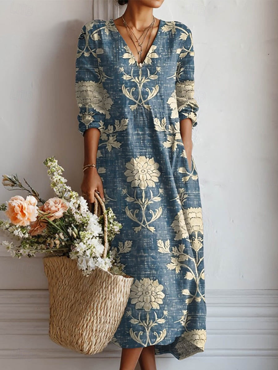 Brooke | Casual Maxi Shift Dress with Pockets